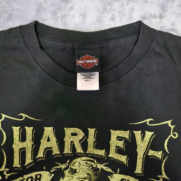 Harley Davidson Men's Large Mike’s Famous New London CT Shirt USA Navy Submarine - Picture 5 of 8
